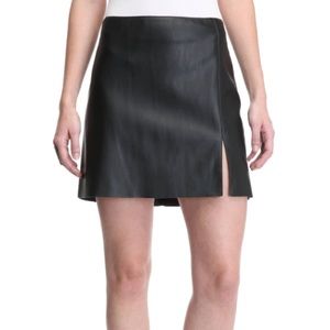 Abbeline Black Vegan Leather Skirt